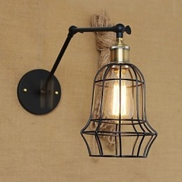 Arandelas de parede Luzes de balanço Luzes de parede de leitura Mini estilo rústico Lodge Metal