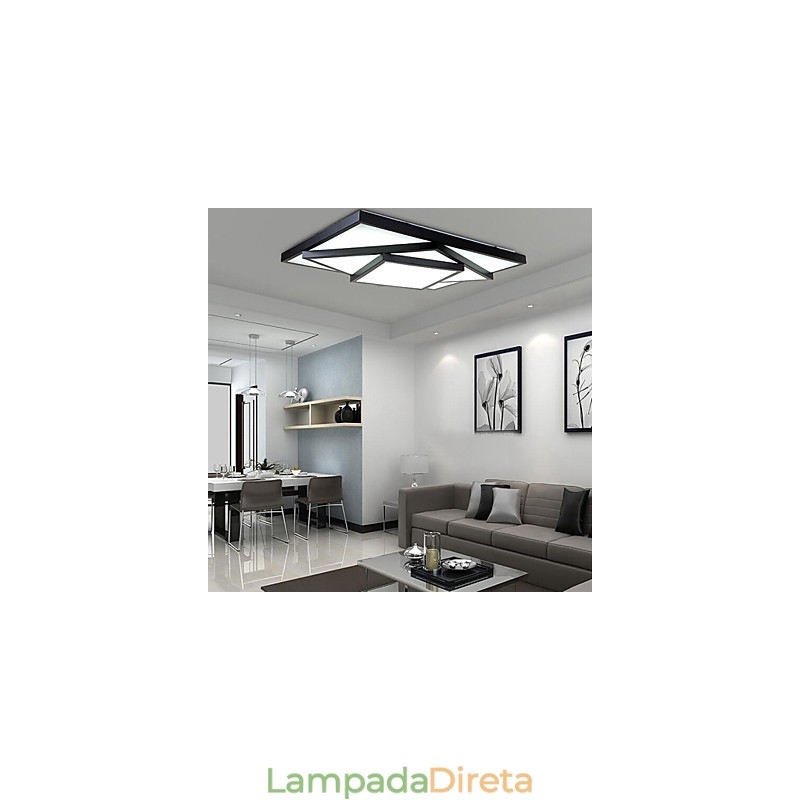 Luminária de teto quadrada embutida moderna contemporânea