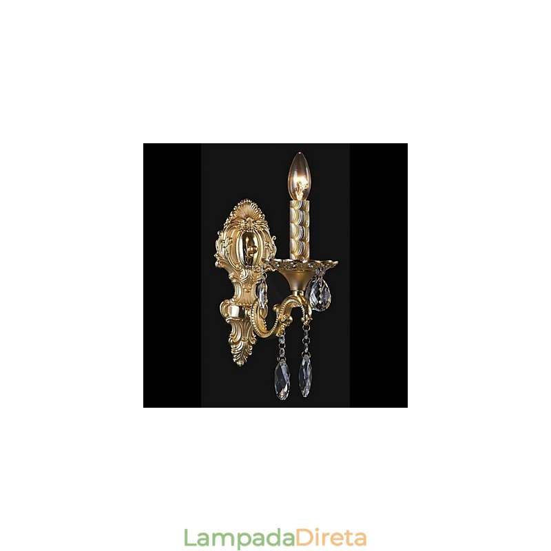 Luminária de parede de cristal luxuosa em lâmpada em destaque Candle
