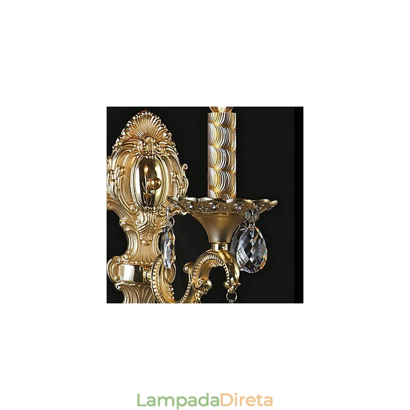 Luminária de parede de cristal luxuosa em lâmpada em destaque Candle