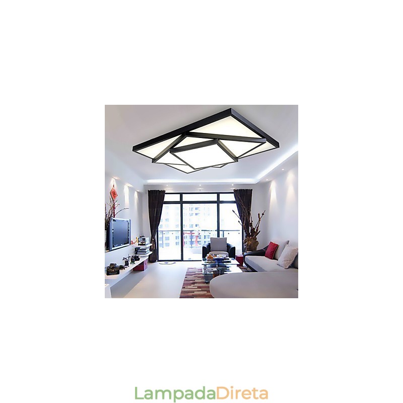 Luminária de teto quadrada embutida moderna contemporânea