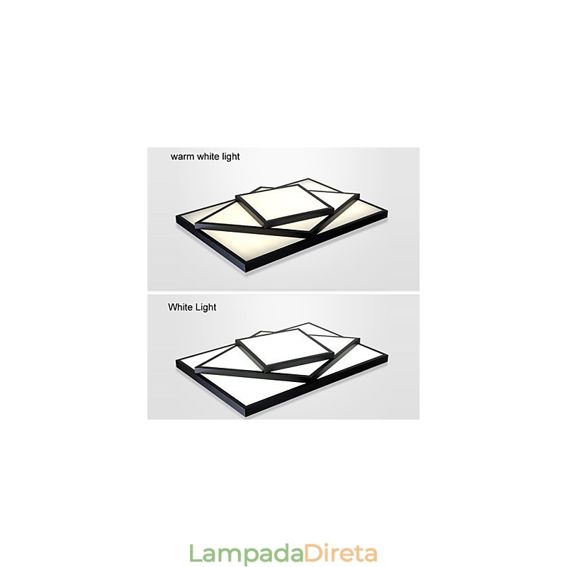 Luminária de teto quadrada embutida moderna contemporânea