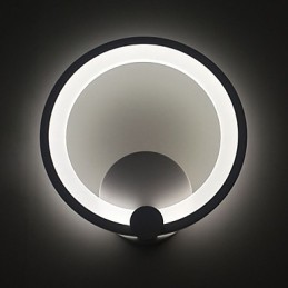 Arandelas de parede modernas Dia. 27CM Anel Metal Acrílico Contemporâneo 90 240V
