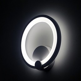 Arandelas de parede modernas Dia. 27CM Anel Metal Acrílico Contemporâneo 90 240V