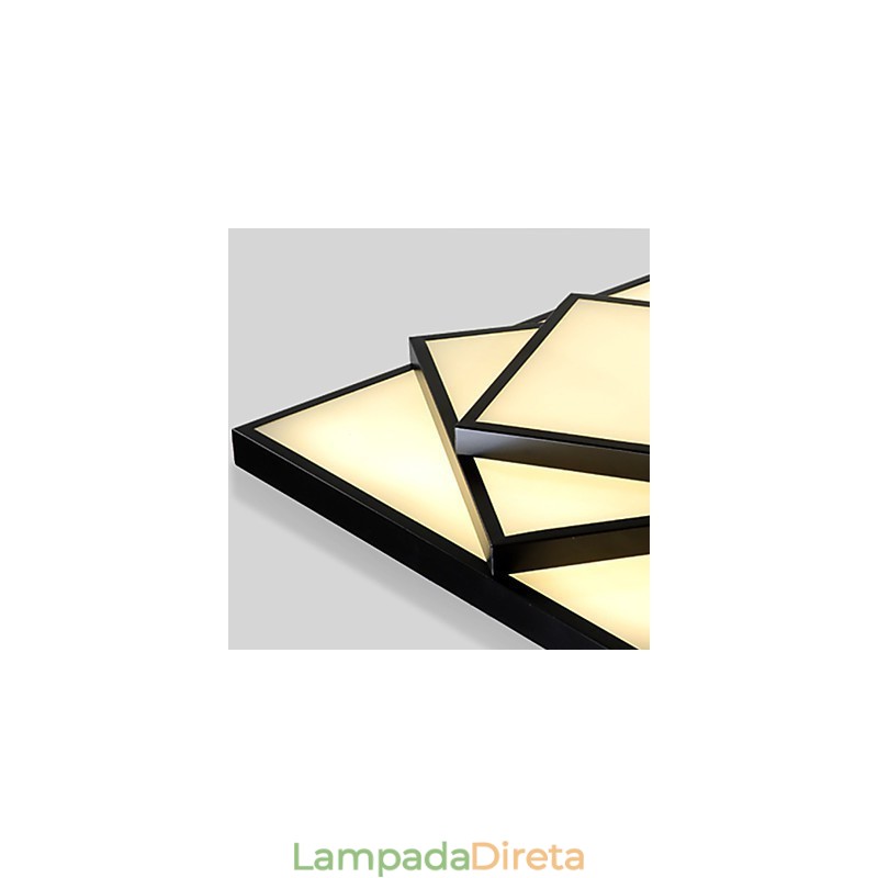 Luminária de teto quadrada embutida moderna contemporânea