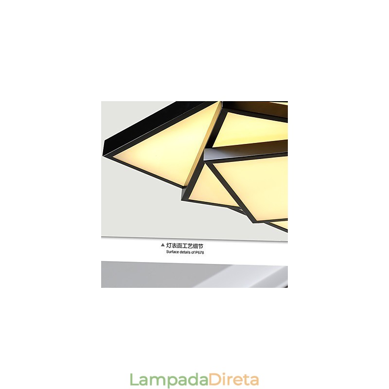 Luminária de teto quadrada embutida moderna contemporânea