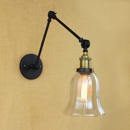 O braço longo da parede de vidro ferro industrial criativo telescópico quarto retro nostálgico restaurante corredor dobrável