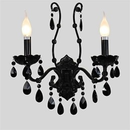 Cristal Mini Estilo Arandelas De Parede Vela Luzes De Parede Moderno Contemporâneo Metal