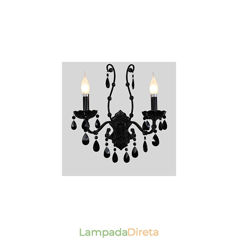 Cristal Mini Estilo Arandelas De Parede Vela Luzes De Parede Moderno Contemporâneo Metal