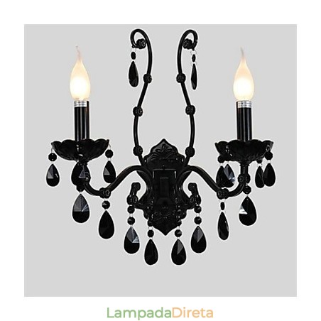 Cristal Mini Estilo Arandelas De Parede Vela Luzes De Parede Moderno Contemporâneo Metal Cristal Mini Estilo Arandelas De Parede Vela Luzes De Parede Moderno Contemporâneo Metal