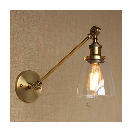 O ferro vidro bronze latão braço estilo retro criativo americano country hall quarto lâmpada de parede O ferro vidro bronze latão braço estilo retro criativo americano country hall quarto lâmpada de parede