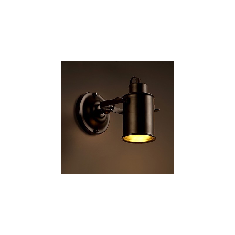 Luminária de parede vintage, luminária de parede industrial preta de ferro forjado, luminária retrô Econce Fixturedison, iluminação de parede para corredor