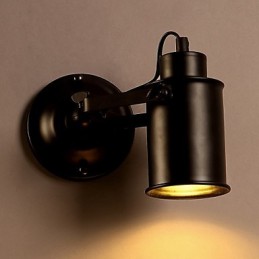 Luminária de parede vintage, luminária de parede industrial preta de ferro forjado, luminária retrô Econce Fixturedison, iluminação de parede para corredor