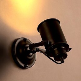 Luminária de parede vintage, luminária de parede industrial preta de ferro forjado, luminária retrô Econce Fixturedison, iluminação de parede para corredor