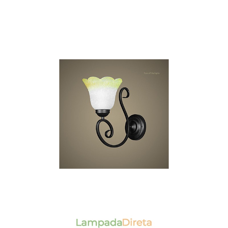 Luminária de parede vintage, luminária de parede com braço oscilante de ferro e vidro, decoração interna, luz de parede para quarto, 110 220 V para sala de estar