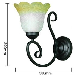 Luminária de parede vintage, luminária de parede com braço oscilante de ferro e vidro, decoração interna, luz de parede para quarto, 110 220 V para sala de estar