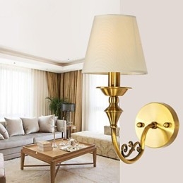 Luminárias de parede clássicas para quarto, luminárias de parede simples de metal para sala de estar, bar, café, corredor, varanda, luminária de parede