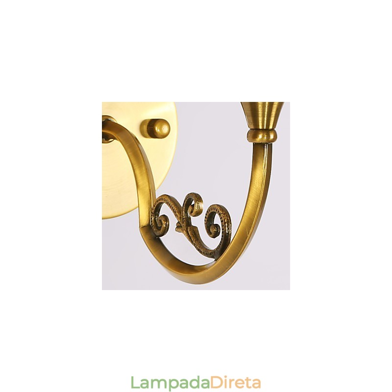 Luminárias de parede clássicas para quarto, luminárias de parede simples de metal para sala de estar, bar, café, corredor, varanda, luminária de parede