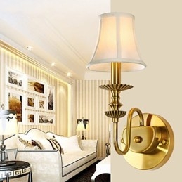 Luminárias de parede clássicas para quarto, luminárias de parede simples de metal para sala de estar, bar, café, corredor, varanda, luminária de parede