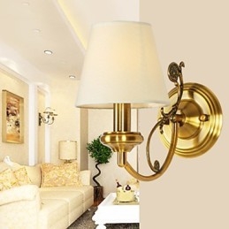 Luminárias de parede clássicas para quarto, luminárias de parede simples de metal para sala de estar, bar, café, corredor, varanda, luminária de parede