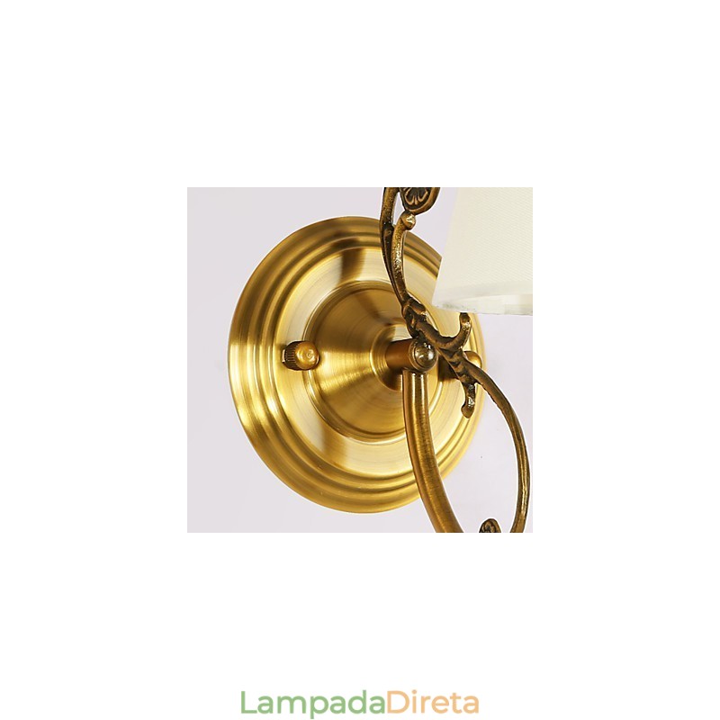 Luminárias de parede clássicas para quarto, luminárias de parede simples de metal para sala de estar, bar, café, corredor, varanda, luminária de parede