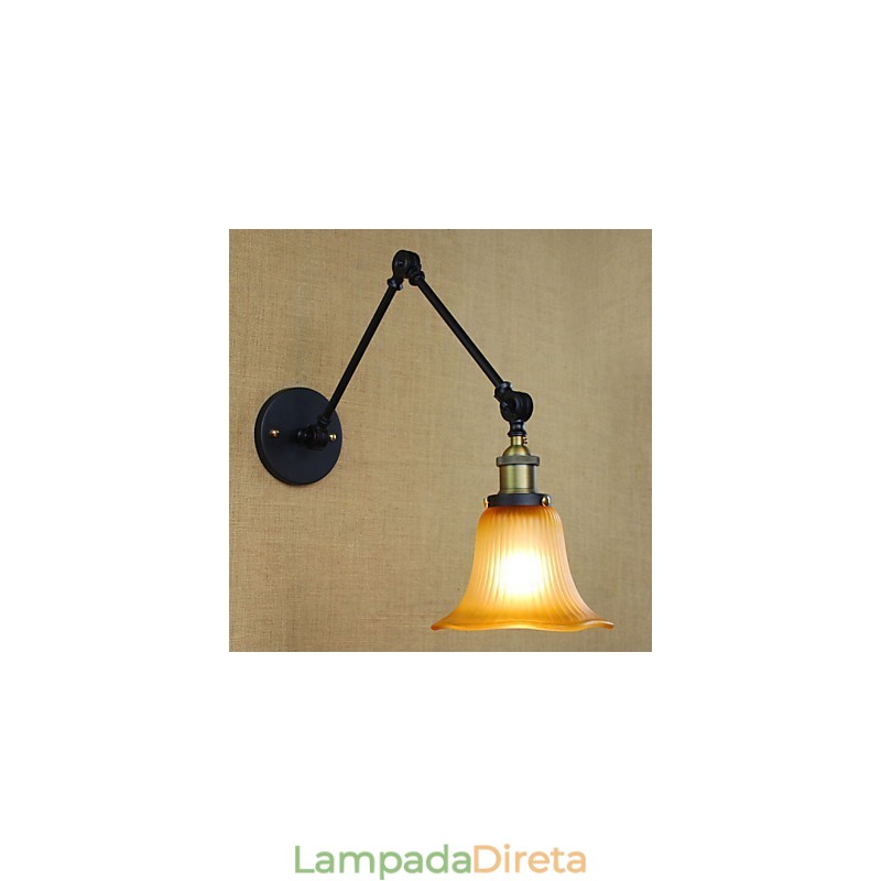 Apliques de parede Iluminação de banheiro Luzes de parede externas Luzes de parede de leitura Lodge rústico Metal