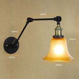Apliques de parede Iluminação de banheiro Luzes de parede externas Luzes de parede de leitura Lodge rústico Metal