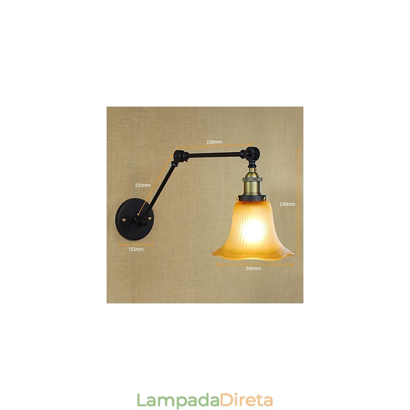 Apliques de parede Iluminação de banheiro Luzes de parede externas Luzes de parede de leitura Lodge rústico Metal