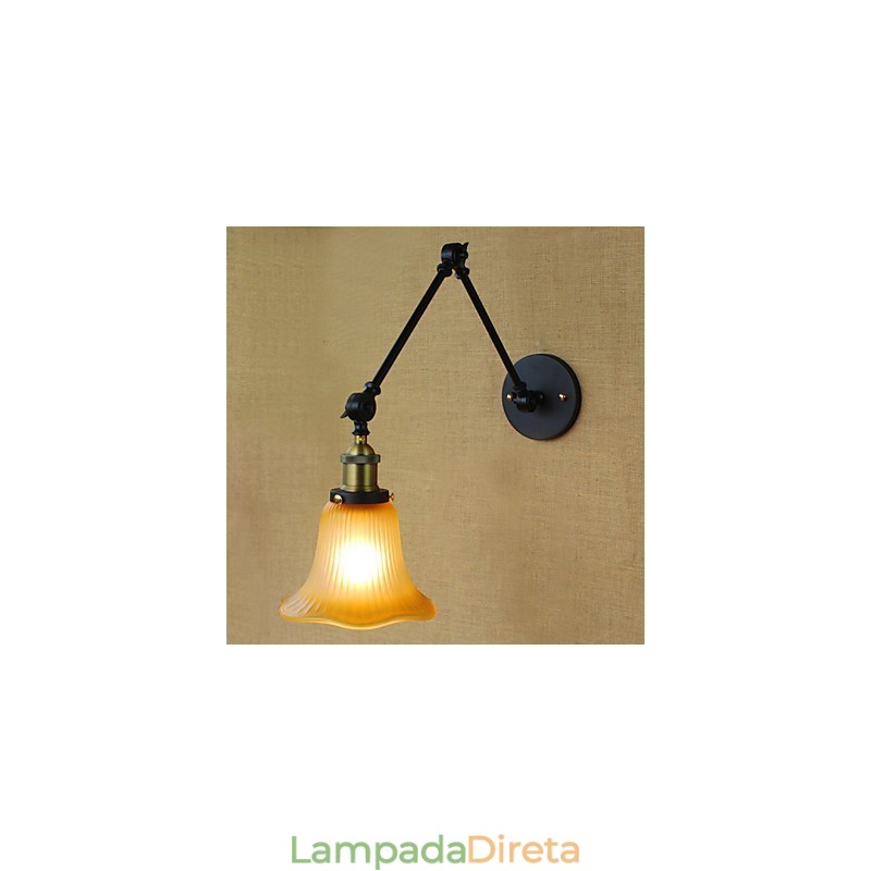 Apliques de parede Iluminação de banheiro Luzes de parede externas Luzes de parede de leitura Lodge rústico Metal