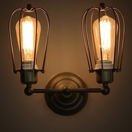 Loft American Country Iron Art Antique Wall Lamp Indústria Luzes