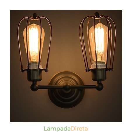Loft American Country Iron Art Antique Wall Lamp Indústria Luzes Loft American Country Iron Art Antique Wall Lamp Indústria Luzes