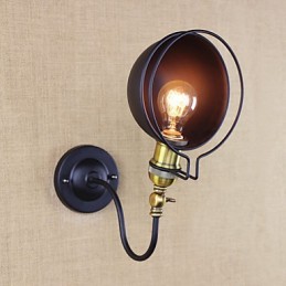 Arandelas de parede Luzes de balanço Luzes de parede de leitura Mini estilo rústico Lodge Metal
