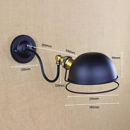 Arandelas de parede Luzes de balanço Luzes de parede de leitura Mini estilo rústico Lodge Metal