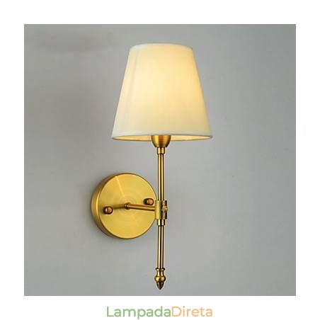 Luminárias de parede clássicas para quarto, luminárias de parede simples de metal para sala de estar, bar, café, corredor, varanda, luminária de parede Luminárias de parede clássicas para quarto, luminárias de parede simples de metal para sala de estar, bar, café, corredor, varanda, luminária de parede