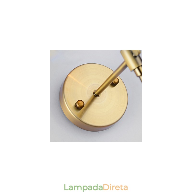 Luminárias de parede clássicas para quarto, luminárias de parede simples de metal para sala de estar, bar, café, corredor, varanda, luminária de parede