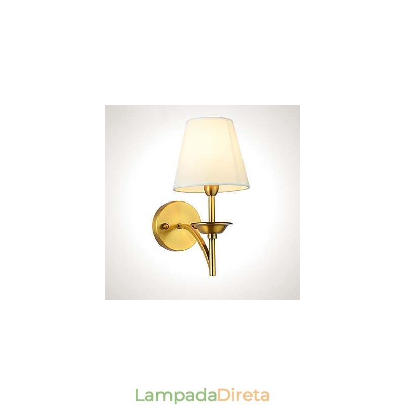 Luminárias de parede clássicas para quarto, luminárias de parede simples de metal para sala de estar, bar, café, corredor, varanda, luminária de parede