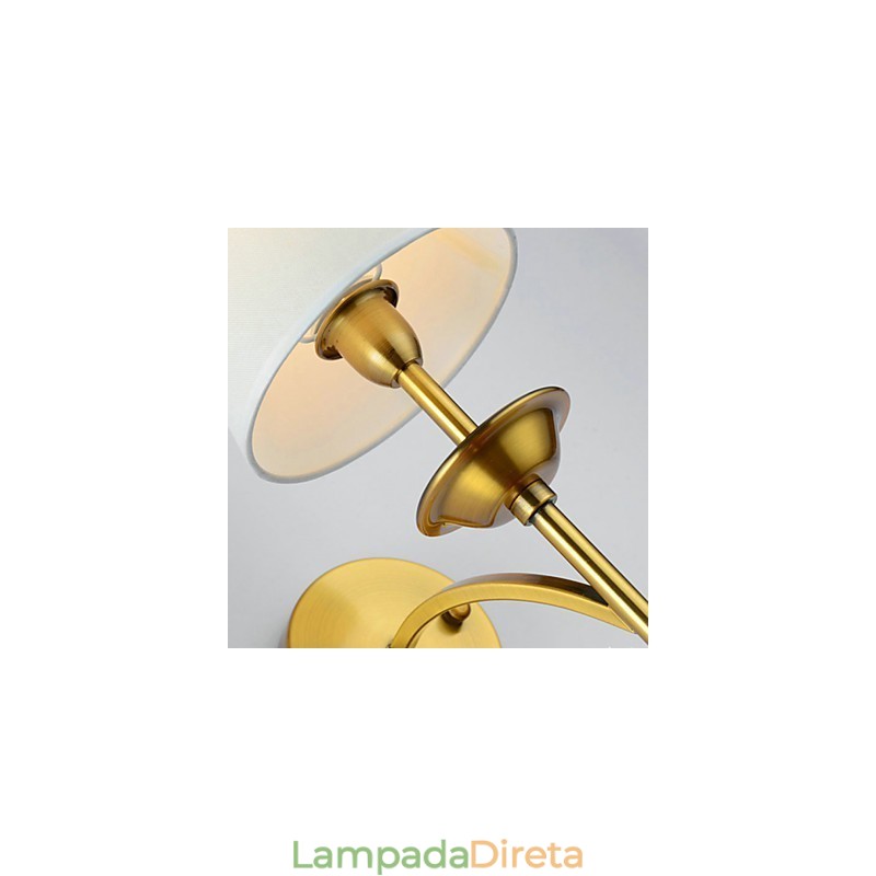 Luminárias de parede clássicas para quarto, luminárias de parede simples de metal para sala de estar, bar, café, corredor, varanda, luminária de parede