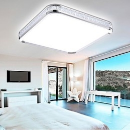 Luminária embutida de acrílico moderna de luxo com luz ajustável dourada ou prateada, você pode escolher