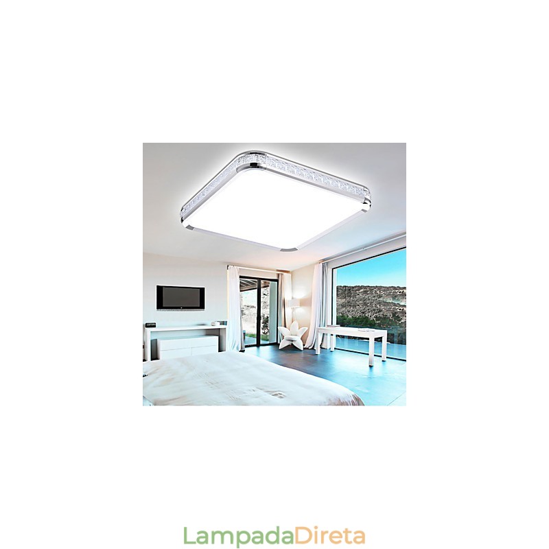 Luminária embutida de acrílico moderna de luxo com luz ajustável dourada ou prateada, você pode escolher