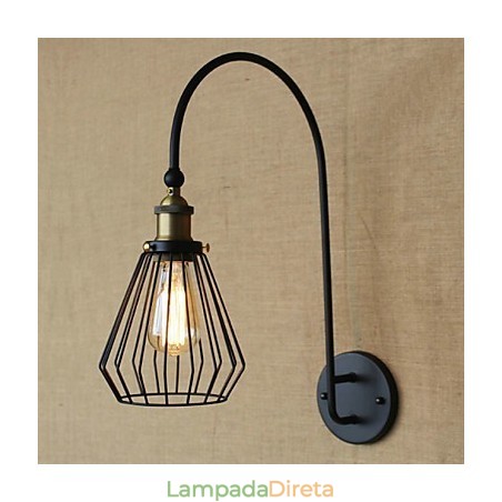 Luminária de parede decorativa grande de cabeça única, estilo nórdico mediterrâneo, retrô, criativa e moderna Luminária de parede decorativa grande de cabeça única, estilo nórdico mediterrâneo, retrô, criativa e moderna