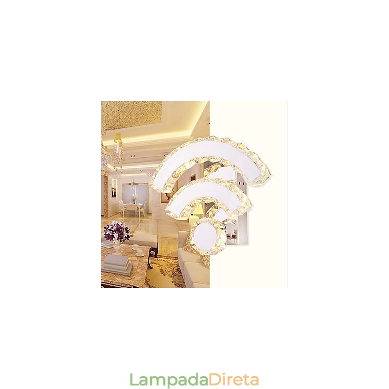 Apliques de parede Cristal Mini Estilo Moderno Contemporâneo Cristal