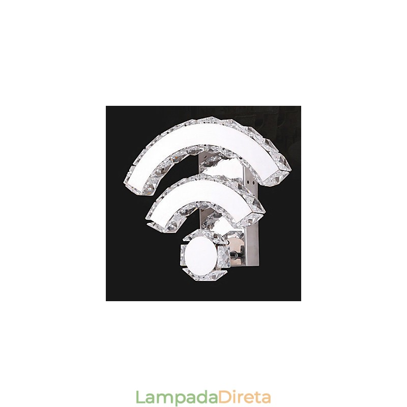 Apliques de parede Cristal Mini Estilo Moderno Contemporâneo Cristal