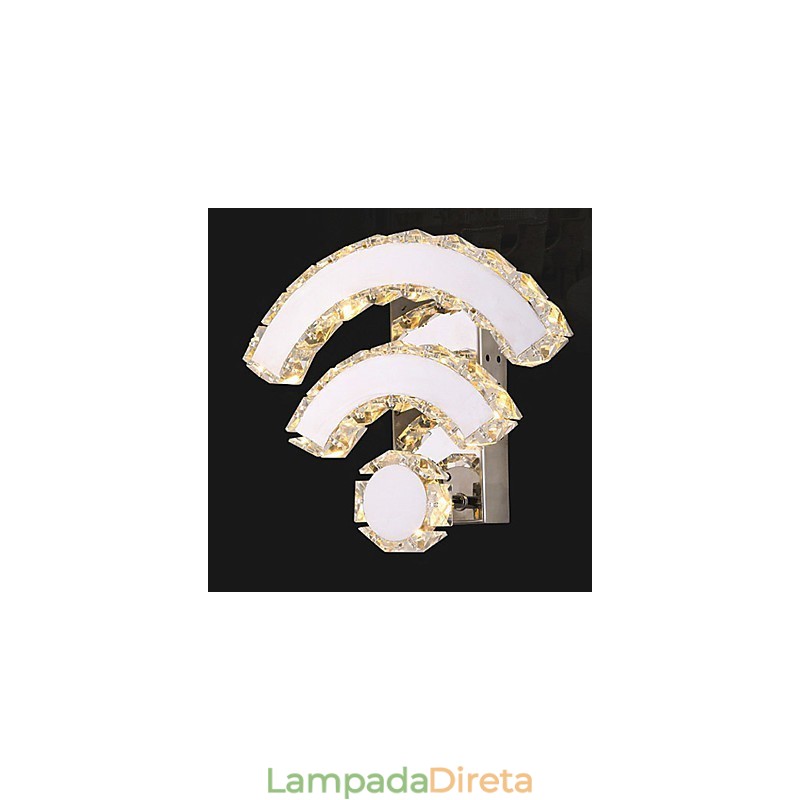 Apliques de parede Cristal Mini Estilo Moderno Contemporâneo Cristal
