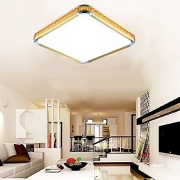 Luminária embutida de acrílico moderna de luxo com luz ajustável dourada ou prateada, você pode escolher