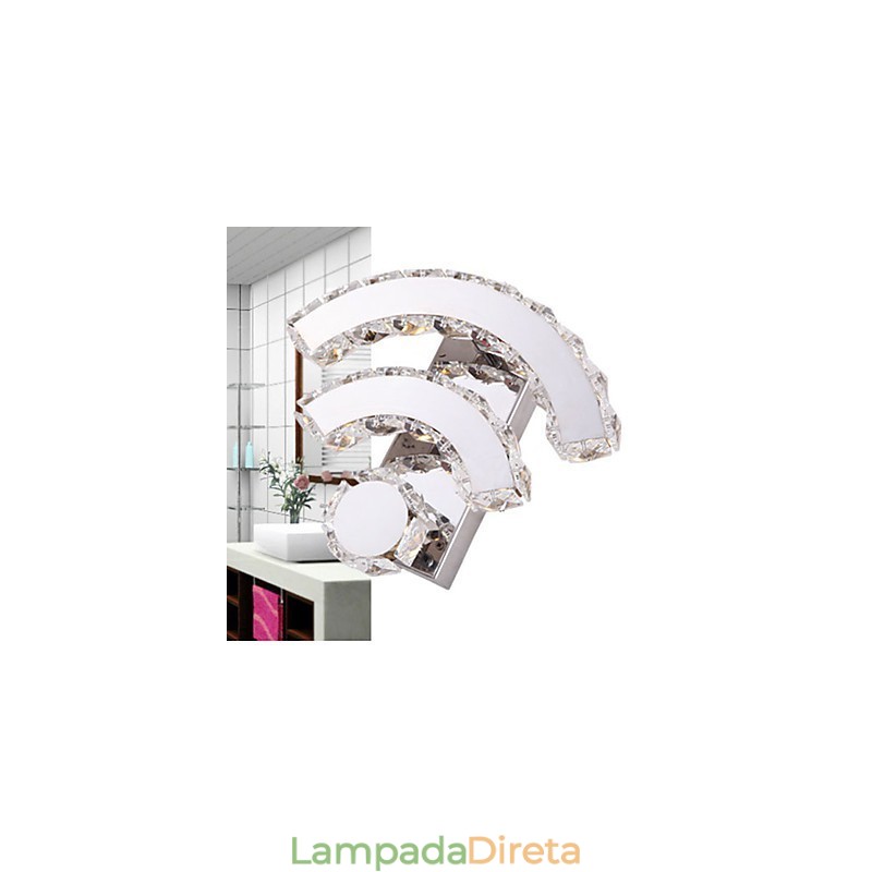 Apliques de parede Cristal Mini Estilo Moderno Contemporâneo Cristal