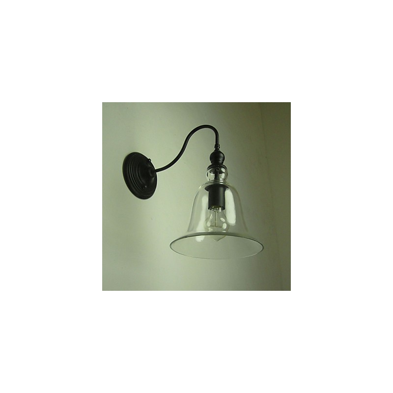Luminária de parede vintage One Light Aço e vidro