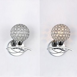 Apliques de parede Luminárias de parede de leitura Cristal Mini Estilo Moderno Contemporâneo Metal