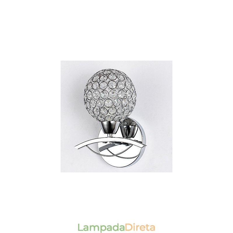 Apliques de parede Luminárias de parede de leitura Cristal Mini Estilo Moderno Contemporâneo Metal
