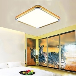 Luminária embutida de acrílico moderna de luxo com luz ajustável dourada ou prateada, você pode escolher