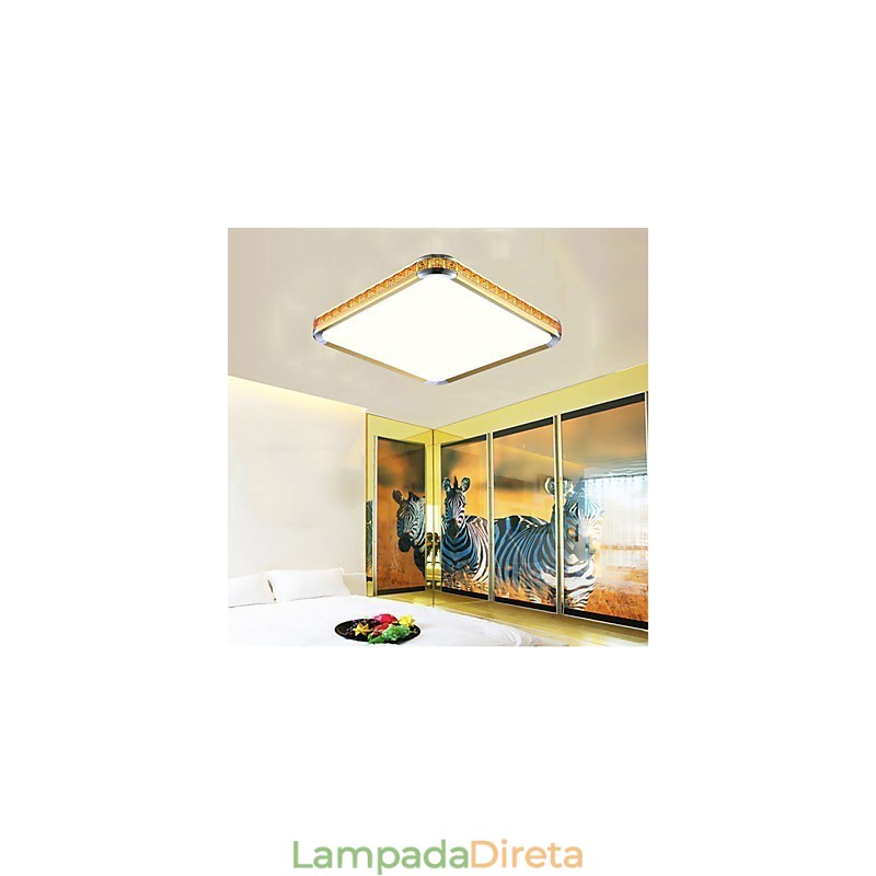 Luminária embutida de acrílico moderna de luxo com luz ajustável dourada ou prateada, você pode escolher